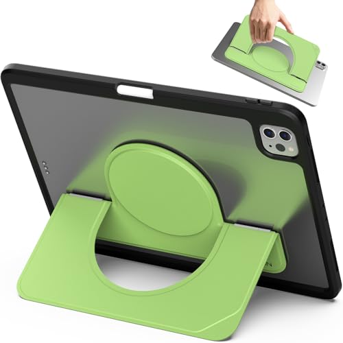 Nillkin Slim Adhesive iPad Stand, Multi-Angle Tablet Stand for Desk with Magnetic Back for iPad/Galaxy Tab and All 10.4-13" Tablets, Portrait/Landscape Modes, Green