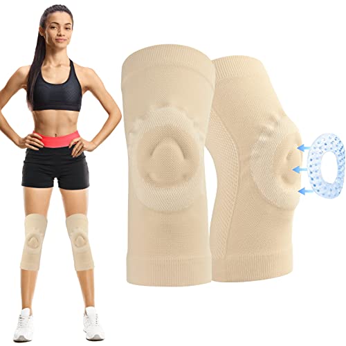 Genouillères Extensibles Pour Sport - Protection Genou Volley, Danse, Yoga, Running | Mousse Absorbante Chocs | Taille Ajustable 28-45 Cm