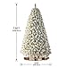 7.5 FT Pre-lit Snow Flocked Christmas Tree Spruce with Remote Control, 350 Warm White Multi-Color Changing LED Lights, Artificial Hinged/Feel Real/Realistic for Home, Dual Color LED