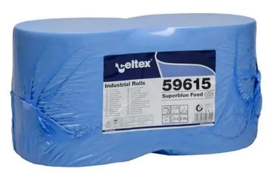 ROTOLONE DI CARTA BLU FOOD 3 VELI 500 STRAPPI CELTEX 59615 - CONFEZIONE 2 ROTOLONI