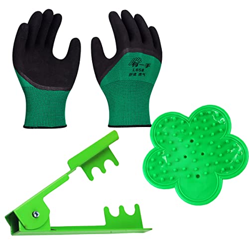 QIUKUI 3 pcs Professional Rose Stripper Garden Hand Tool Sets Thorn Remover Tool Kit Thorn and Leaf...