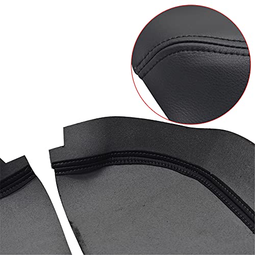 Image of munirater Leather Center Console Armrest Cover Skin Black Replacement for 2007-2013 Acura MDX