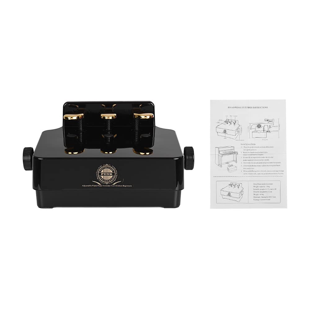 Piano Pedal Extender, Piano Pedal Extender Bench for Kids Adjustable Height with 3 Pedals Children Piano Teaching Aid Accessory