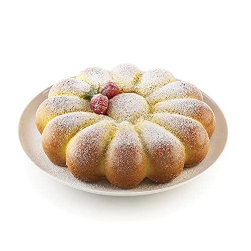 silikomart | Moule à gâteau en silicone SPRING, anti-adhérent, Lot de 1 Moule à gâteau, Design 3D, Ø 220 h 50 mm, Volume 1500 ml, Made in Italy, Gris – vue 6