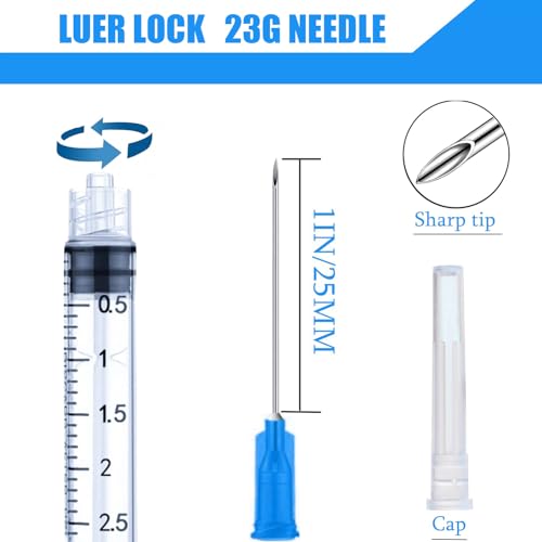 Caivov 03-050 50 Pack 3Ml Syringe With Needle thumb #1
