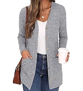 Cardigan Donna Leggero A Scollo V Con Bottoni – Giacca Morbida In Maglia, Perfetta Per Estate, Primavera E Autunno, Elegante E Casual - copertina