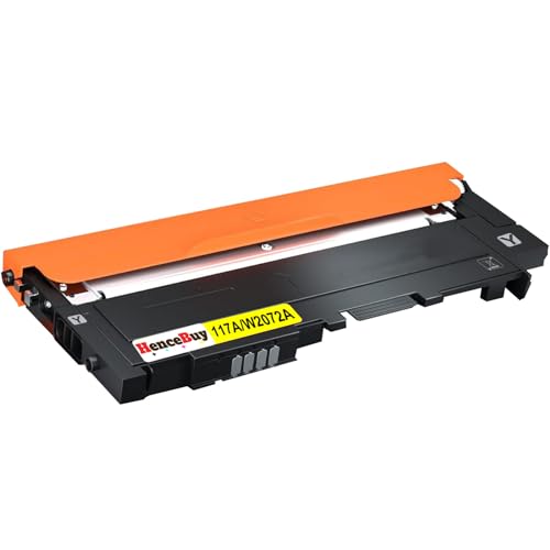 HenceBuy 117A Amarillo Toner (con Chip) Compatible para HP 117A W2072A Cartucho de tóner para Color Laser MFP 178nw 179fnw 179fwg 178nwg 178 179 Color Laser 150nw 150a 150w 150 Impresora (Amarillo)