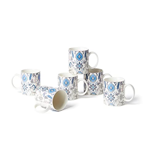 Istekana Tea Mug Set 6Pc Made Of Porcelain With Assorted Color Decorated Design. 8488MUG