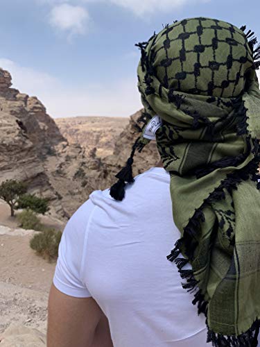 Image of MORA Premium Shemagh Scarf - Beautiful Gift Box - Large Arab Tactical Military Desert Head Neck Keffiyeh Wrap with Tassels