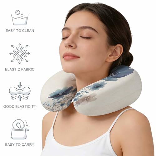 Almohada espuma viscoelástica cervical beige 29x29x10 cm miniatura 2