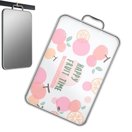 Sghtil Planche à découper en acier inoxydable – Planche à découper double face en acier inoxydable | Gadget de cuisine multifonction robuste pour...