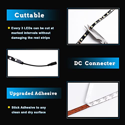 Tira de luces LED amarilla 5M impermeable y flexible miniatura 4