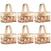 6pcs Mini Woven Baskets with Handles Wedding Party Favors Candy Gift Basket Chip Handwoven Wood Storage Basket Crafts