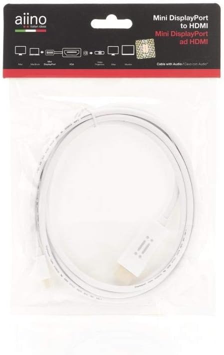 Aiino - Mini DisplayPort to DVI Video Adapter and Converter, Compatible with Intel® Thunderbolt, Connect DVI Monitor or Apple Cinema Display to PC/Notebook/MacBook with DisplayPort