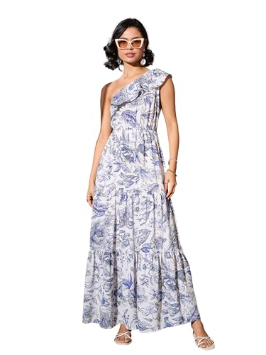 Image of barcino Women's One Shoulder Maxi Dress