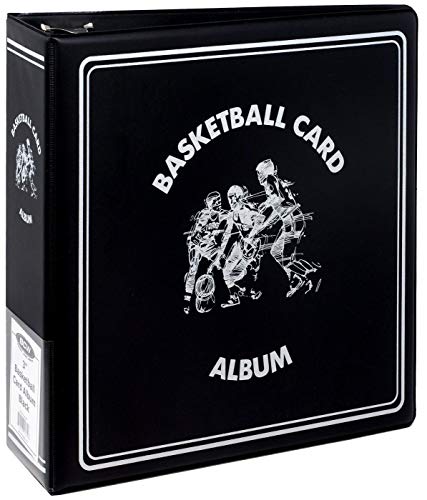 BCW 1-ALB3C-BK-BLK 3 Inch Album - Basketball - Black