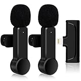 AFEISY Lavalier Mikrofon Wireless für iPhone iPad,Kabelloses Mikrofon für Aufnahme,Mini Handy Mikrofon Kabellos,Ansteckmikrofon für Interviews YouTube Facebook TikTok Live Streaming Podcast,Vlog