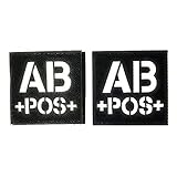 【TERA】 血液型 パッチ ワッペン ベルクロ 血液 夜光蓄光 夜間発光 A B AB O POS (AB+)
