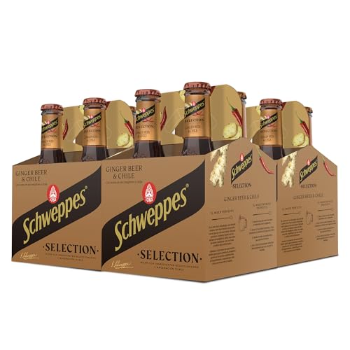 Schweppes Selection Ginger Beer - Vidrio, Pack 6 cestas 4 x 20 cl (total: 24 botellas)