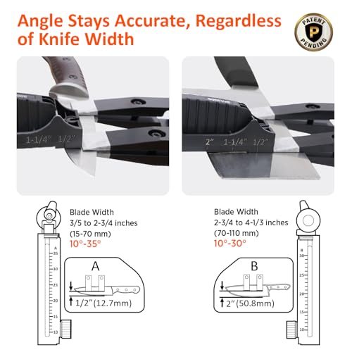 Image of SHARPAL 202H Precision Knife Sharpening System, Adjustable Angle 10-35 | Knife Sharpener Kit, 7 Abrasive Plates (Diamond 220 /325 /600 /1000, Whetstone 3000 /6000, Leather Strop) and Giftable Carry Case