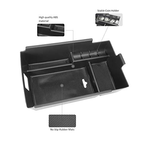 Boîte de rangement de console Equinox finition noire haut de gamme ajustée - 5