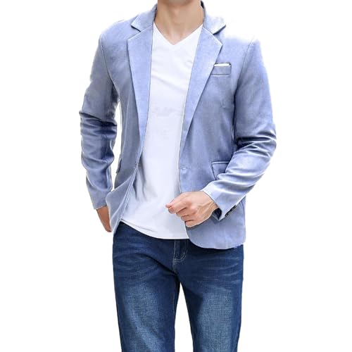 Mens Casual Blazer Suit Jacket Stylish Sport Coats 1 Button Lightweight Notched Lapel Blazers for Daily2