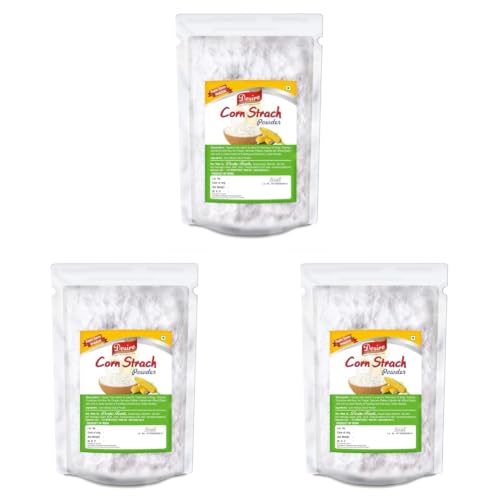 Image of Desire Baker's Corn Starch - 1kg | Gluten-Free Cornflour for Baking, Sauces, Gravies, and Puddings | Premium Thickening Agent (Pack of 3)
