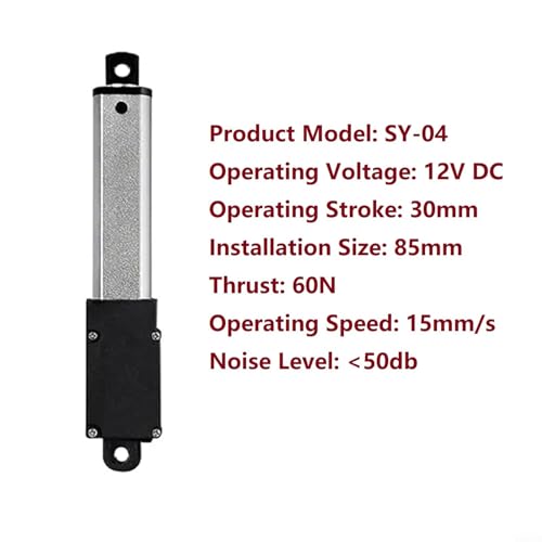 Actuador lineal de 60N con viaje de 30mm: precisión para plataformas elevadoras 4