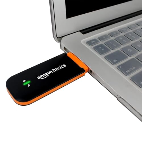 Image of Amazon Basics 4G LTE WiFi USB Dongle Stick with All SIM Support | Plug & Play Data Card with Up to 150Mbps Data Speed, Hotspot for 10 People, Premium Qualcomm Chipset, Single Band, Black