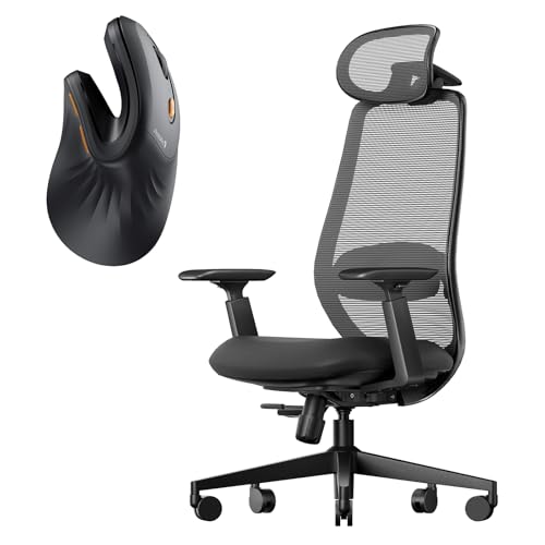 ProtoArc EM11 NL Ergonomic Mouse with EC200 Ergonomic Office Chair