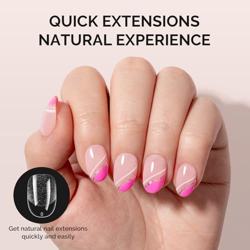 Image of MelodySusie Short Oval Round Almond X Nail Tips - 300Pcs 15 Sizes Clear Acrylic,Half Matte Full Cover Press on Nails for DIY Extension & Salon Use,Pre-Shaped for Long-Lasting Manicure