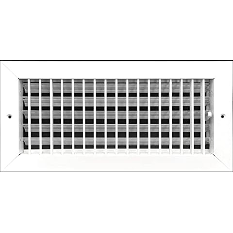 Air Flow Decor 14"x 6" Adjustable Register Vent Cover | HVAC Vent Covers for Wall, Sidewall and Ceiling | Air Vents Cover, White (Screws Included) | Outside Dimensions: 15.75"W X 7.75"H | 14x6 Vent Cover