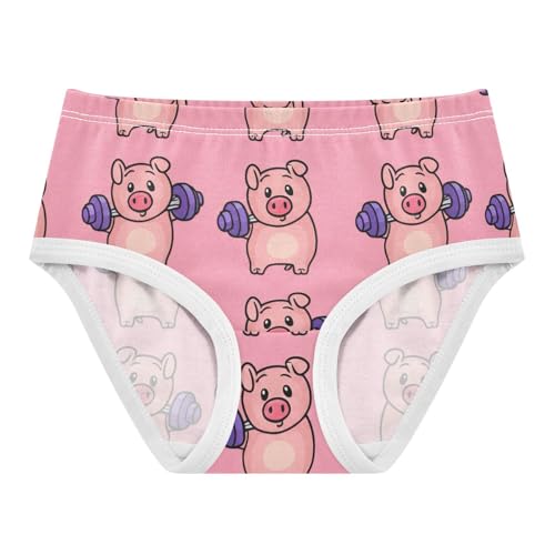 Cute Cartoon Pigs Pink Toddler Underwear Floral 2t Cotton Panties Little Girl Fun Briefs Kids Undies