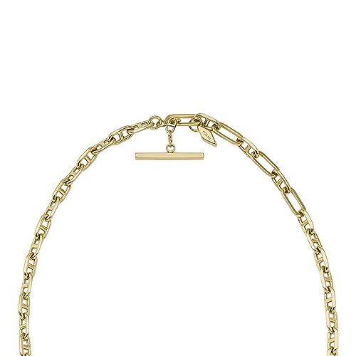 Image of Fossil Women's Ellis Toi Et Moi Gold-Tone Brass Station Necklace