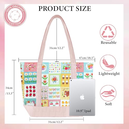 Bolso Tote Grande para Mujer con Cremallera y Diseño Floral miniatura 4