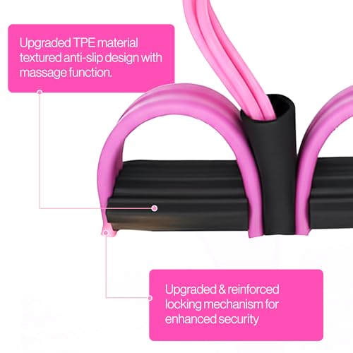 Pedal Resistance Band with Handle, 6 Tube Multifunction Foot Pedal Resistance Band, Arm & Waist Training Tummy Trimmer Ab Workout Equipment for Home Gym Men Women - Image 6