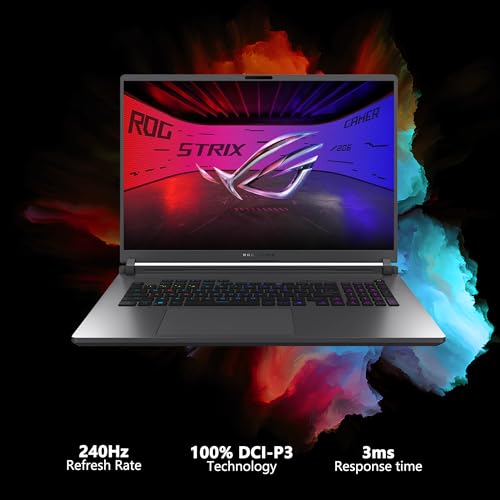 Image of ASUS ROG Strix G18 G815 Gaming AI Laptop 18 inch 2560x1600 240Hz Intel 24-core Ultra 9 275HX 64GB DDR5 2TB SSD GeForce RTX 5060 GDDR7 (Up to 572 AI Tops) RGB Backlit Thunderbolt WiFi7 Win11Pro ICP Hub