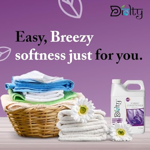 Image of Diolty Fabric Conditioner 5L - Lavender | Premium Softness, Long-Lasting Freshness | Hand & Machine Wash | Family-Sized Reusable Can, Made in India