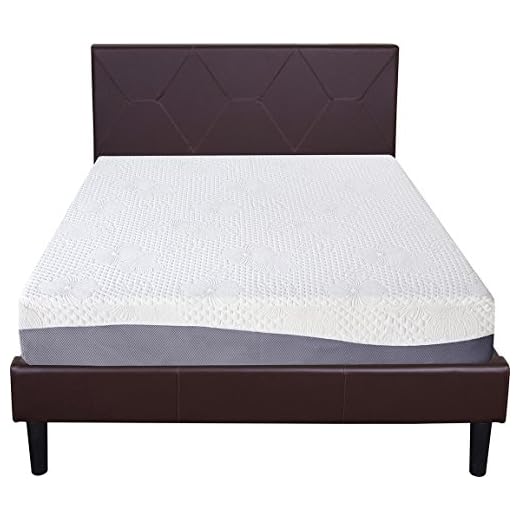 Olee Sleep 10 Inch Gel Layer Top Memory Foam Mattress - Queen, Medium Plush