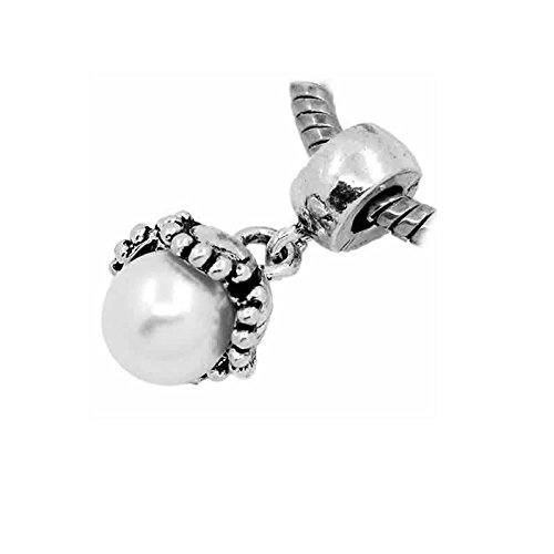 Sexy Sparkles pour femme avec pendentif en acrylique Blanc perle Flowerbead Charm