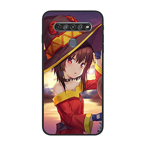 Black TPU Case for LG Stylo 6, Konosuba Megumin 2 Ultra Thin Soft Silicone Anti-Scratch Black Phone Cover Case