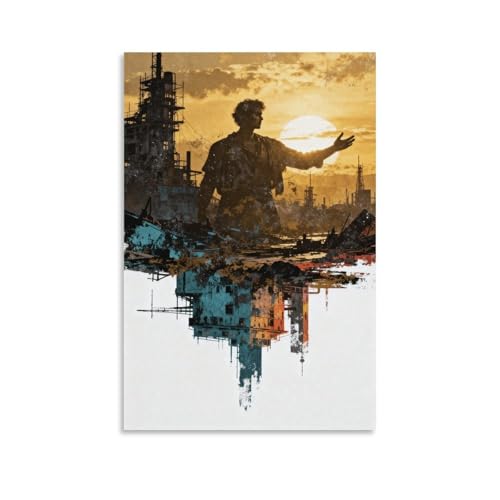 Vintage Time Travel Canvas Print, Time Impression-4 Retro Memory Painting,