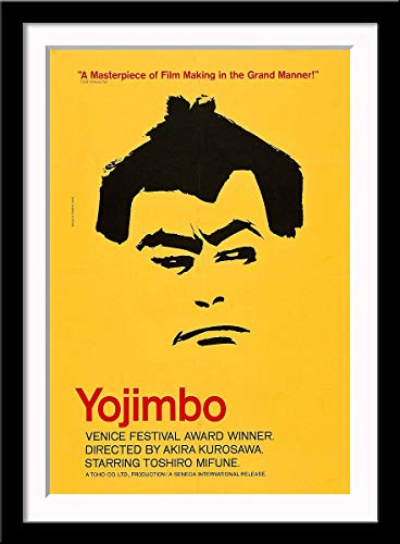 Image of Tallenge - Yojimbo - Akira Kurosawa Japanese Cinema Masterpiece Movie Poster - Small Framed Poster(Paper,12 x 17 inches, MultiColour)