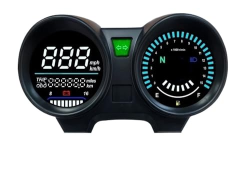 Compteur de vitesse moto digital double odomètre pour tableau de bord clair