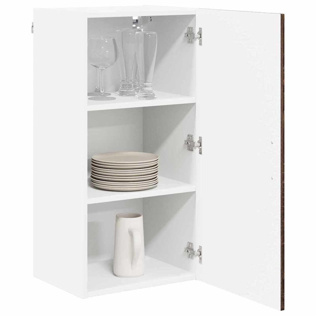 vidaXL Wall Cabinet LUCCA Brown Oak 40 x 31 x 80 cm Engineered Wood, Modern Kitchen Solutions, Rectangular Wooden Panel, Durable Dishwasher Cover, Appliance Concealer, Space Saver Design — image 1