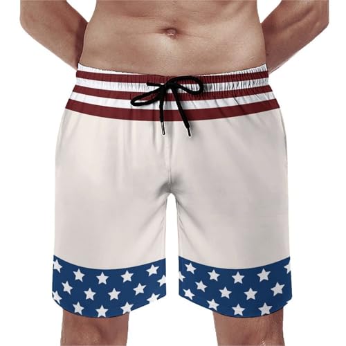 Mens American Flag Summer Beach Short Casual Swimming Board Shorts4