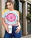 Women Hippie Shirt 60s 70s Tie Dye Hippie Costume T-Shirt Peace Love Tshirt Vintage Graphic Tee Tops