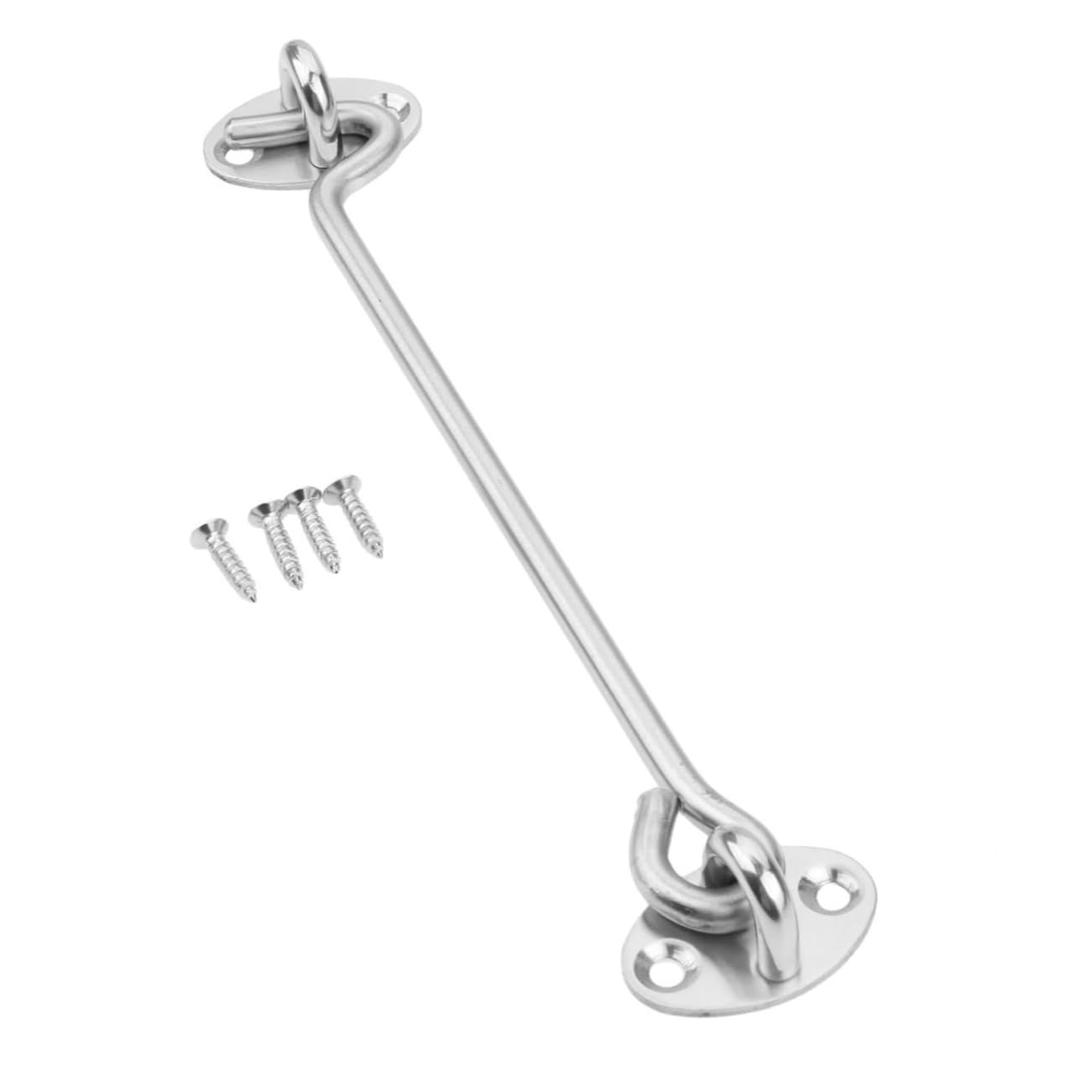 Mgoodoo 300mm Hook Eye Latch Cabin Hook,Sliding Door Latch Swivel Window Hook with Screws,for Wooden Gates Heavy Duty Gate Window Garage Garden-1PC 12 Inch