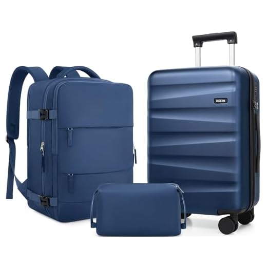 Best luggage for stickers UKEIN 3-Piece Luggage Set