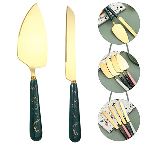 Cake Server Pizza Pizza Pá: Bolo de Aço Inoxidável E Pastelaria Spatula Blade Pizza Server de Pá par